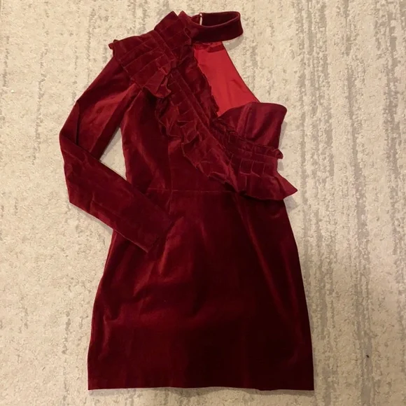 rachel roy asymmetrical dress Pink And Orange Floral One Shoulder Frill Mini Dress  AX Paris